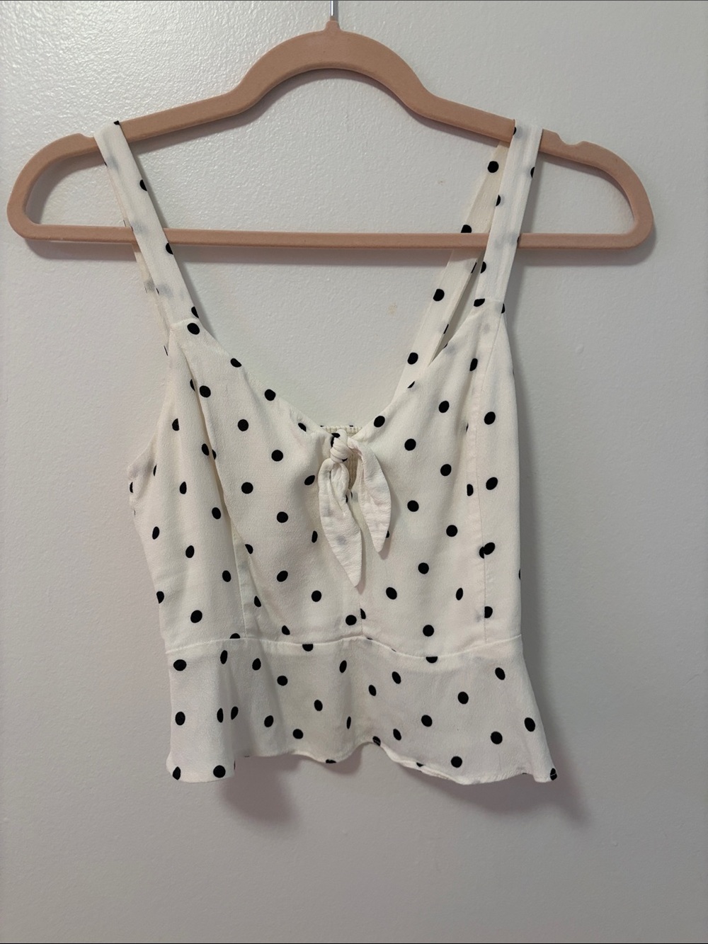 Wilfred White Polka Dot Tie-Front Camisole